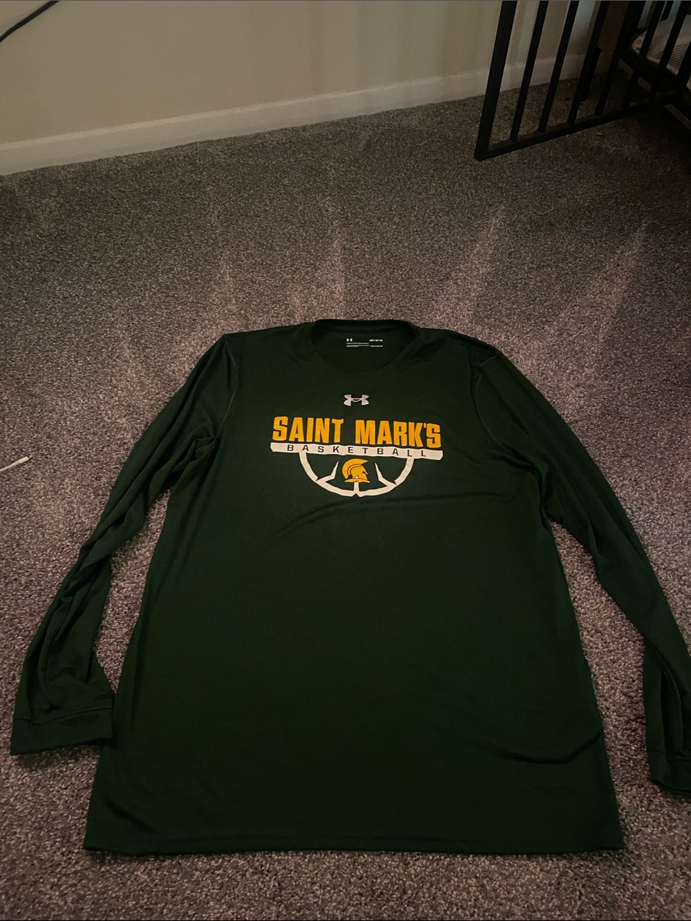 Under Armour Green Long-Sleeve Saint Mark's Basketball Shirt
